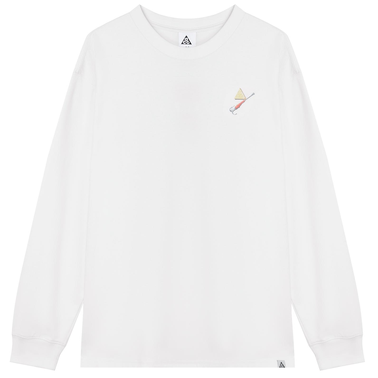 Nike ACG T Shirts Men s White Crew Neck Moderate Straight Fit FQ3728-121