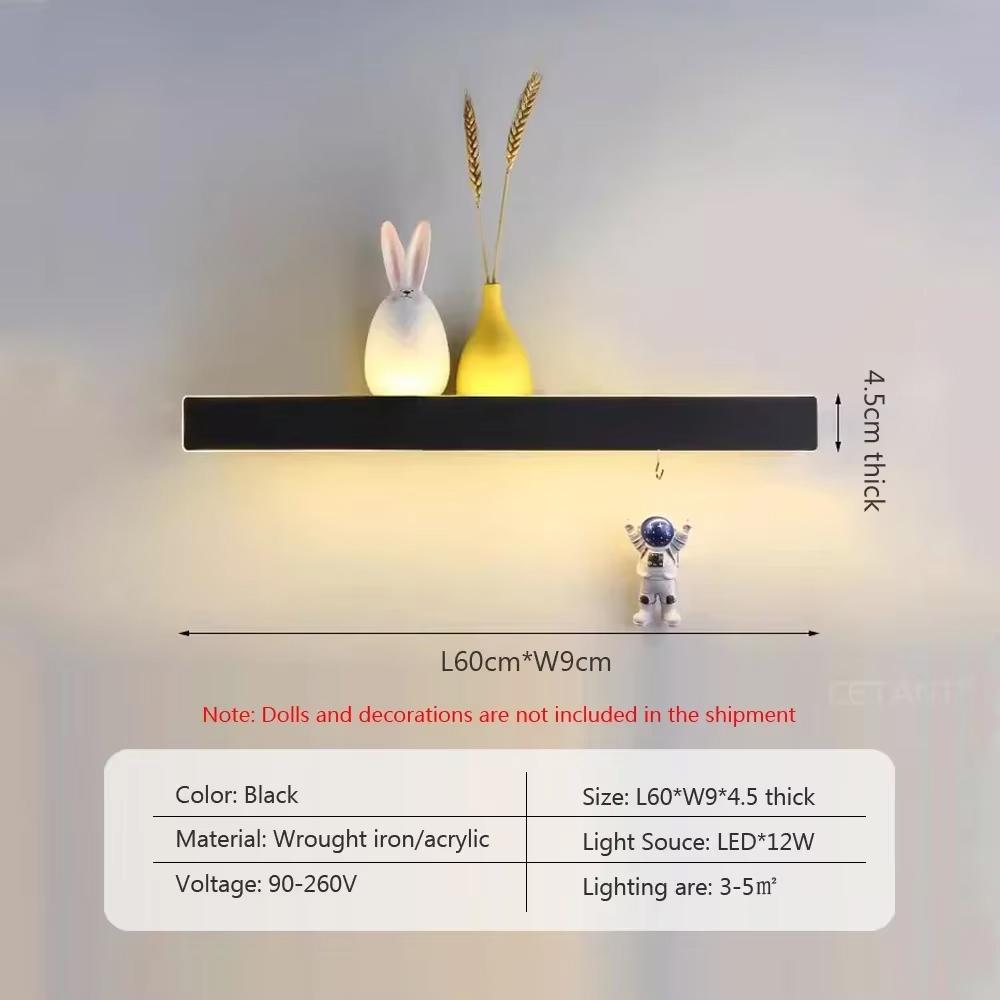 Modern LED Wall Lamp Shelf Wall Sconce 40/60/80/100CM For Bedroom Living Room Study Room Hallway Hotel Interior Decorative Light
