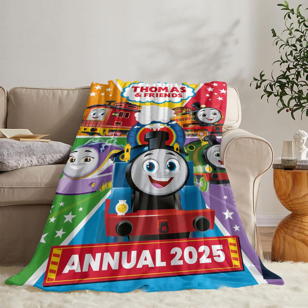 T-Thomas The Train Throw Soft Flannel Throw Summer Blanket Lightweight Cozy Nap Blanket for Sofa Bed Travel