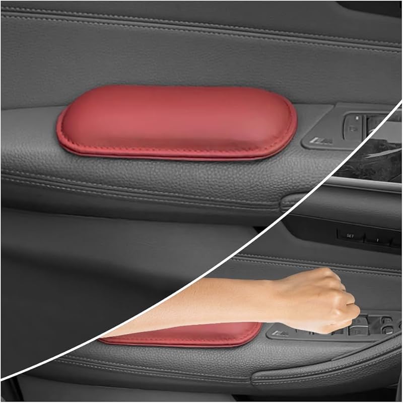 2PCS Car Door Armrest Pads,Soft Leather+Memory Foam Car Knee Pads For Arm Support&Protect Elbow And Knee,Universal Car Elbow Pads Car Accessories
