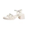 Thick-soled heightening open-toed sandals female summer new fairy with skirt bow word with sandals