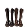 7Cm thick-soled knight boots women's 2025 autumn and winter new small locomotive boots but knee muffin boots