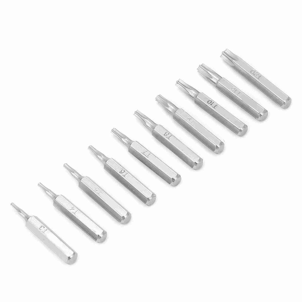 10PCS 4mm Shank Star Screwdriver Bits Set Repair Tools T3 T4 T5 T6 T7 T8 T9 T10 T15 T20