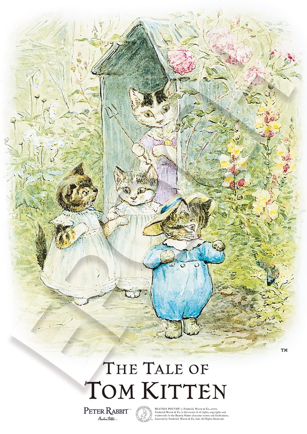 EPOCH Small Piece Jigsaw Puzzle Peter Rabbit Beatrix Potter The Tale of Tom Kitten 18.2×25.7cm 04-022 with Glue Spatula Ticket