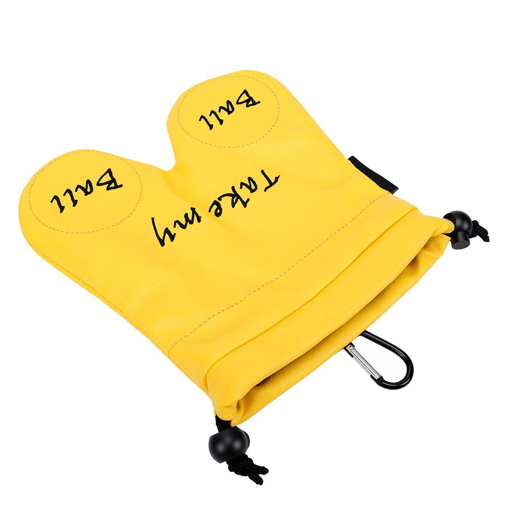 Club Ball Storage Pouch Pants Shaped Design Bag Water Proof PU Leather Hold Multiple Balls Adjustable Drawstring