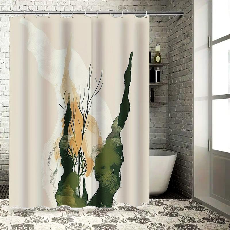 

Elegant Bathroom Shower Curtain With Nature Scene Print Modern Home Decor For Bathrooms In Various Sizes! W60H190(CM)-1 Pcs