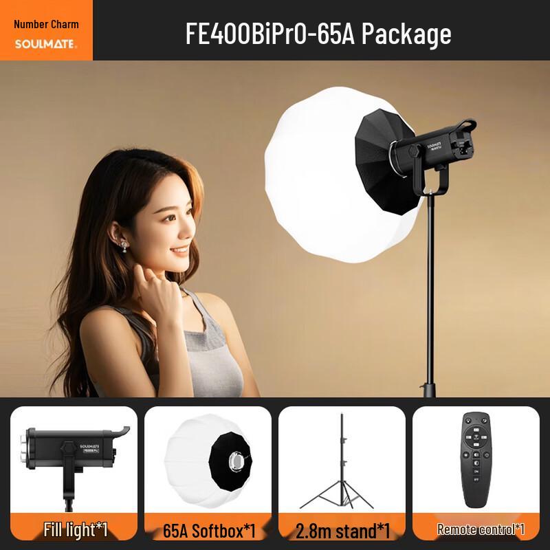 SOULMATE FE400Bi Pro 300W Bi-color COB LED Video Fill Light