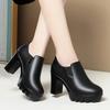 Scarpe con Tacco Alto Nere Eleganti Blocco 6,5cm 8,5cm Piattaforma Spessa Pelle Morbida Primavera Profonda 2025 per Ufficio Modello Lavoro