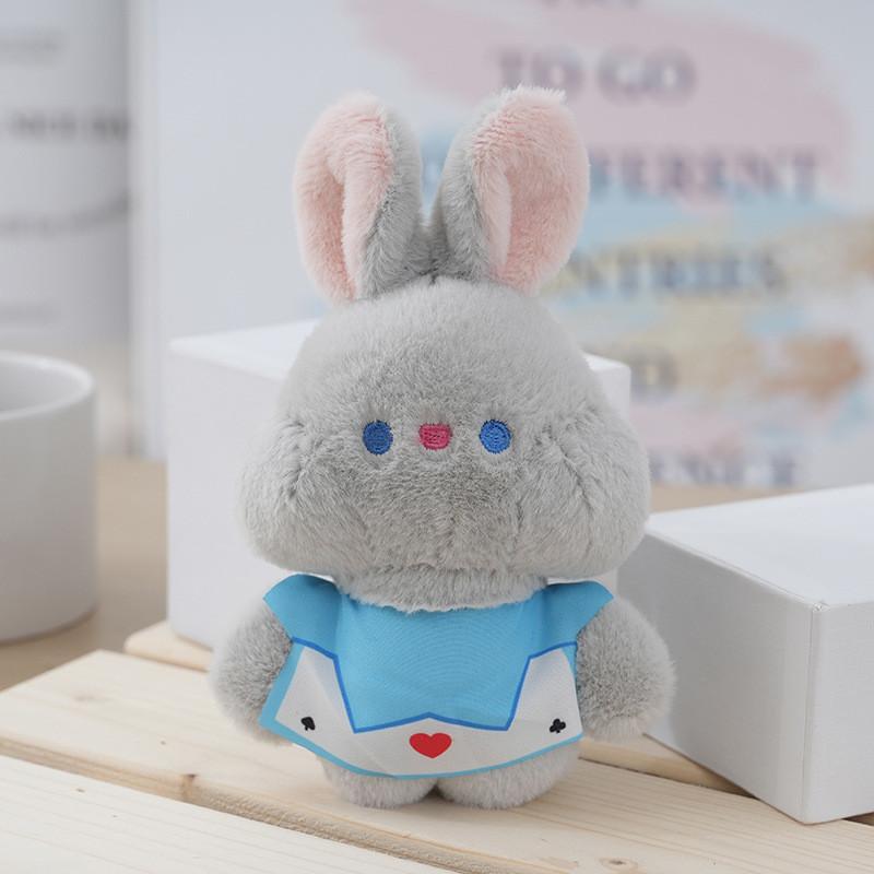 Soft Pp Cotton Filled Rabbit Doll Adorable Bunny Plush Keychain Accessory