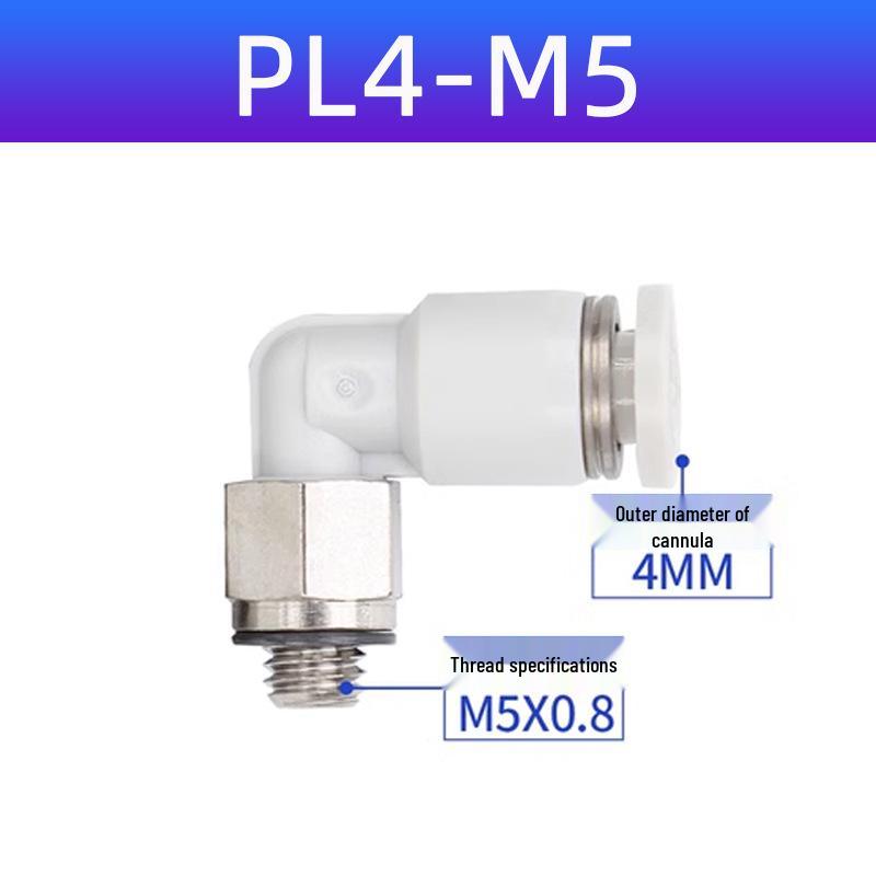 

Yadake Pneumatic Threaded Quick Connect Elbow Fitting PL4/6/8/10/12-M5-01-02-03-04