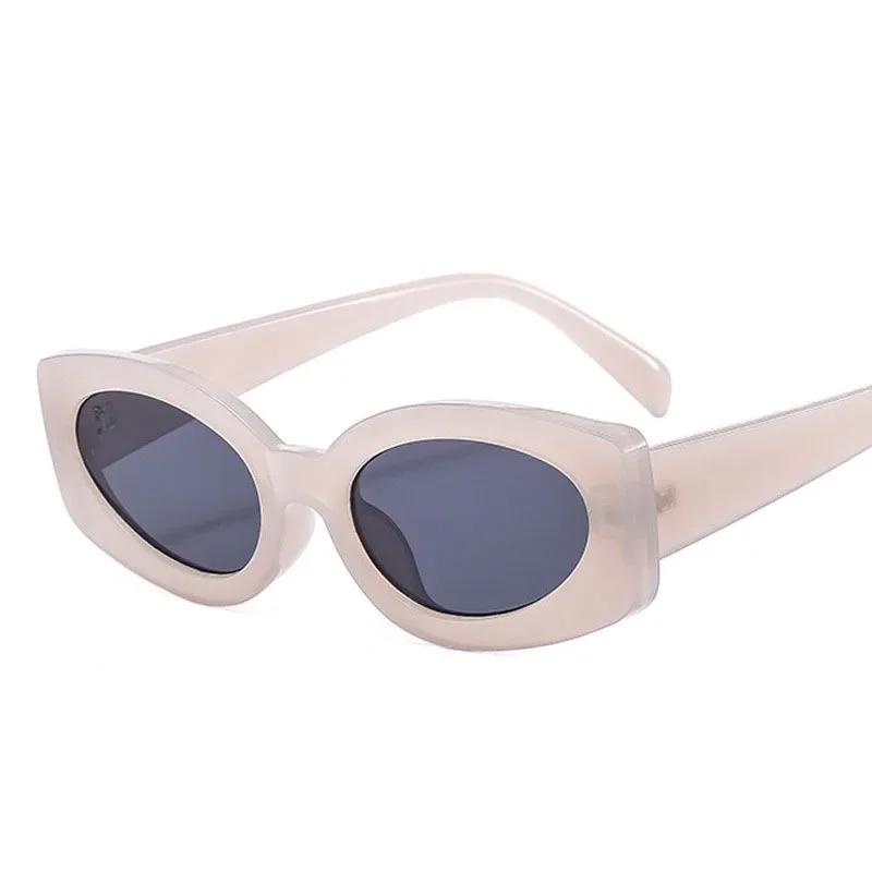 New Fashion Sunglasses Women Candy Color Oval Shape UV400 Protection Sun Glasses Woman Anti-glare Female Sunglass