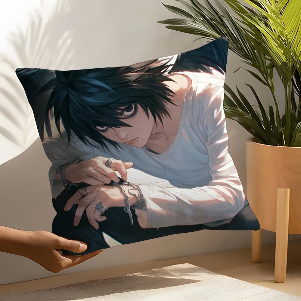 Death Note Pillow Case Linen Cushion Covers For Decorative Sofa Home Pillows Case Car Chair Pillows Cases