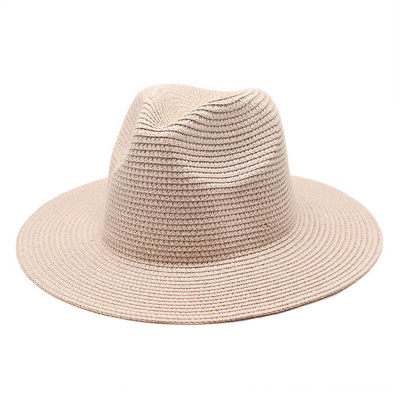 Unisex Summer Panama Sun Hat - Fashionable Straw Braid Fedora for Outdoor and Beach Wear.