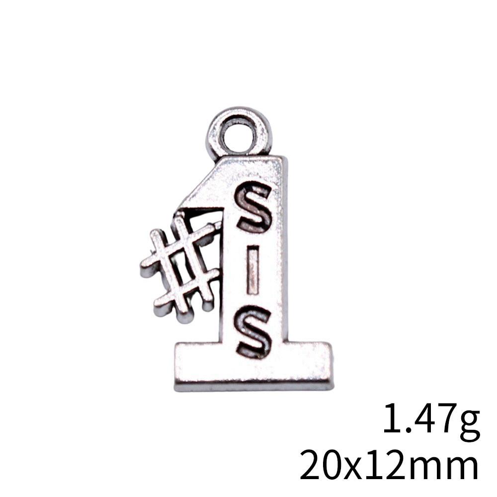 Gifts For Women Charms Bulk Family Member Heart Tags Charms Pendant Souvenir Male Pendant