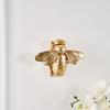 Golden Bee Wall Sculpture Art Decor Resin Insect Handcrafted 3D Home Gallery Wall Unique Gift Living Room Bedroom Party Decor