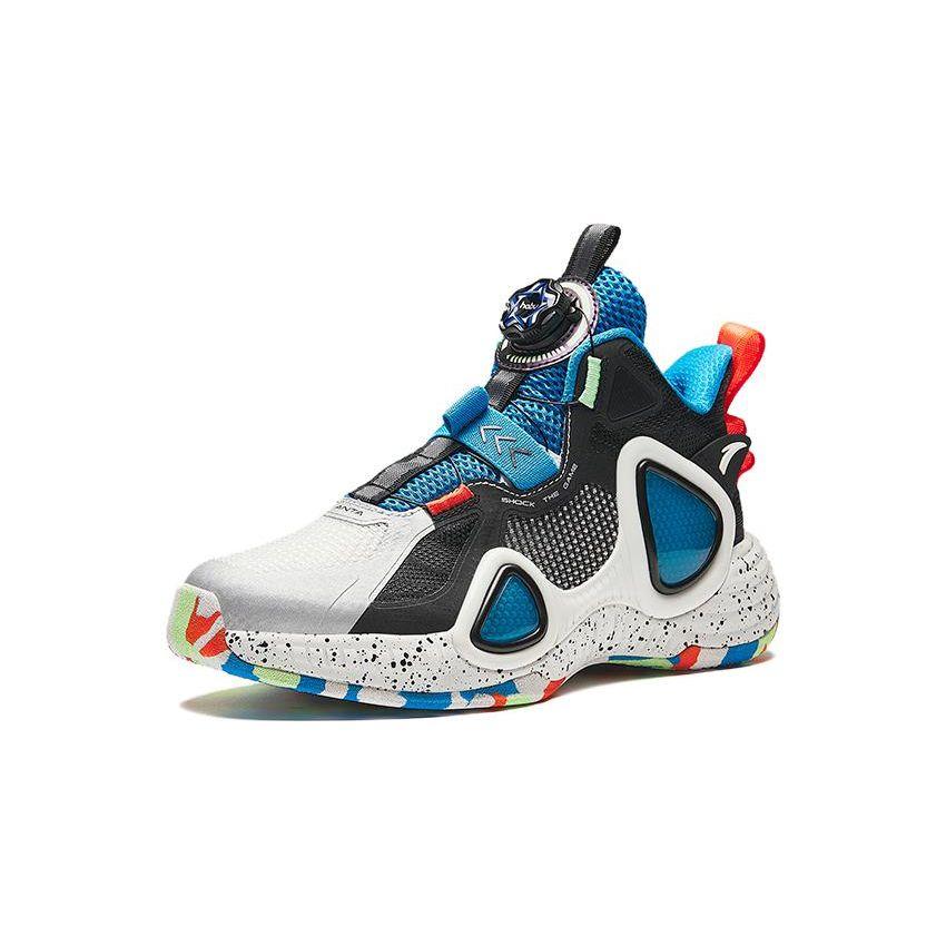 Anta Kids Non-Slip Shock Absorbing Durable Low-Top Basketball Shoes Kids Sneaker Sea-Blue 312341120-5