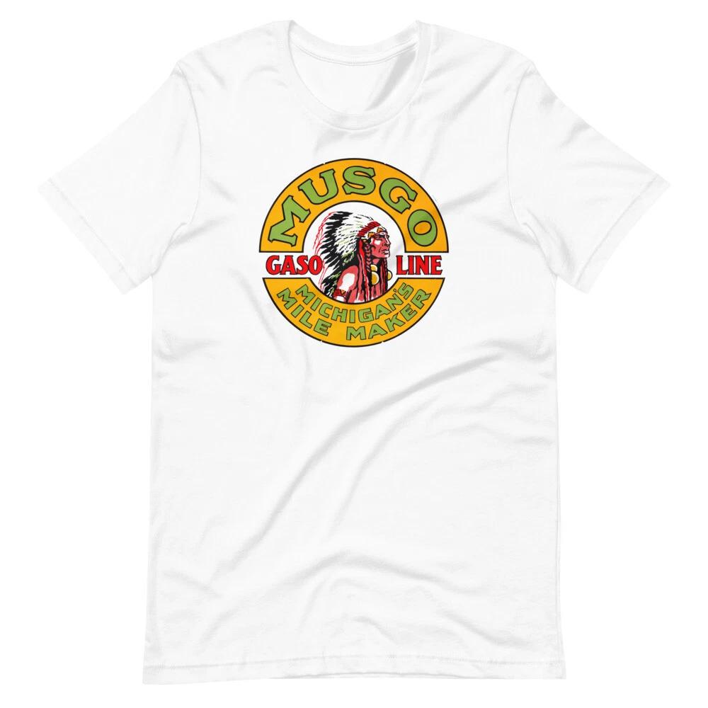 

MUSGO Gasoline Vintage Style Sign Art Short-Sleeve Unisex T-Shirt M