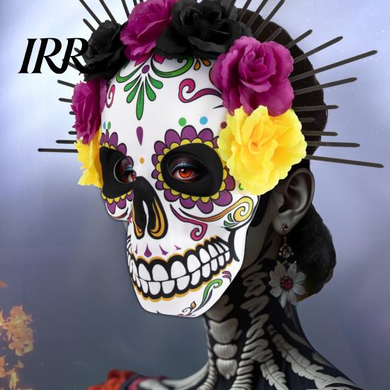 Skull Mask Mardi Gras Mask, Venetian Party Sugar Flexible Costume Masquerade Masks for Halloween Cosplay Mexican Breathable