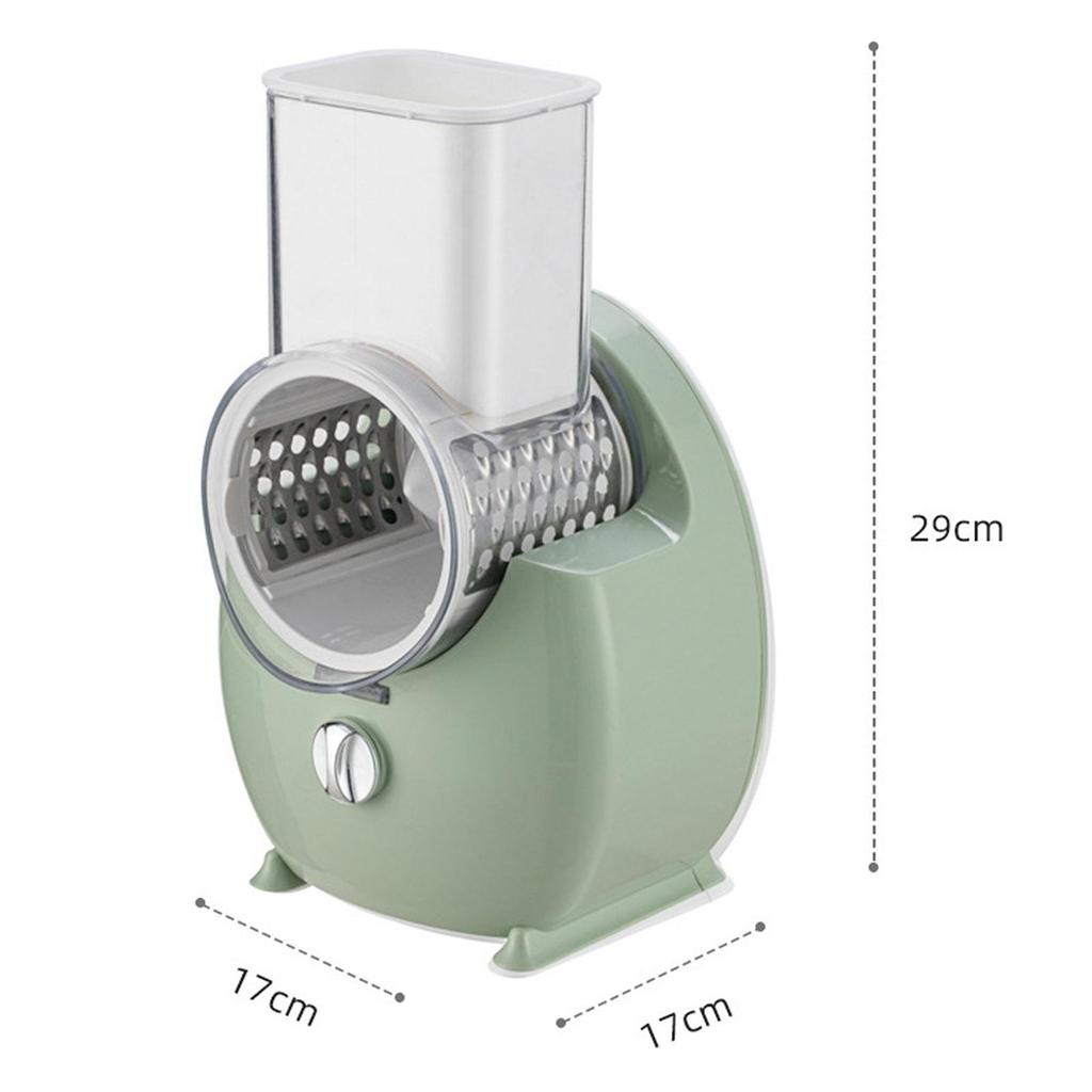Electric Cheese Graters 3 in 1 Rotary Grater for Onion Potato Burger Patties Green