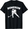 Homerun Ice Hockey Baseball Sarcastic Funny Hockey Player T-Shirt