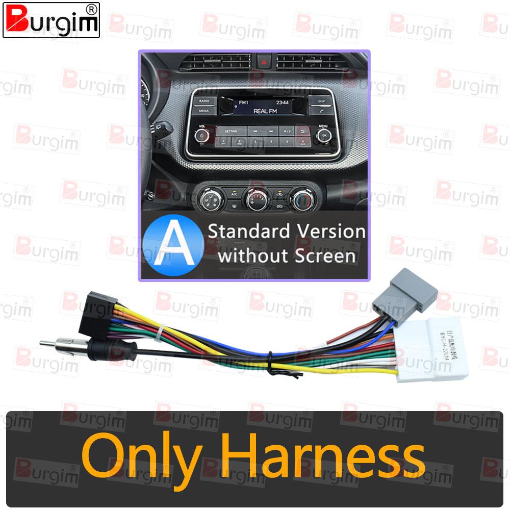 Car Radio Fascias For Nissan Kicks Micra Versa Almera 2014- 10 inch Stereo Panel Wiring Harness Power Cord Adapter Canbus Only Cable