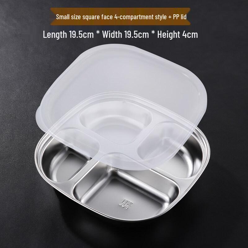 304 Stainless Steel Divided Lunch Tray