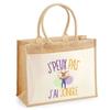 Sac De Plage - PLANETEE - Jute Avec Poche 'Jongle J'peux Pas' - Coton - Multicolore - 43x33 Cm