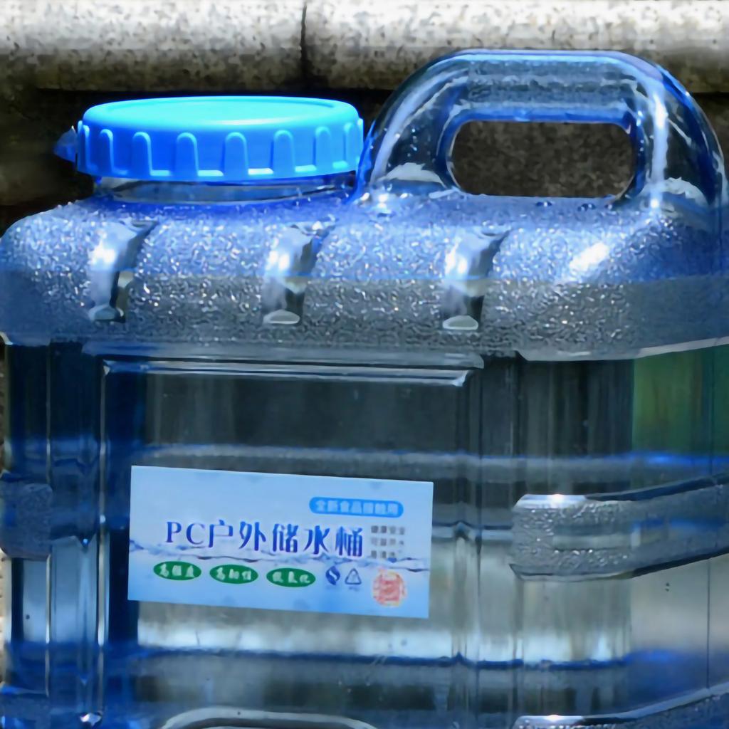 PC Pure Water Bucket Water Storage Container Water Tank Outdoor Large Capacity Portable Water Barrel for Camping Picnic Car Travel 20L