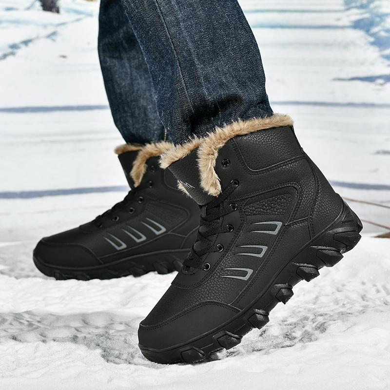 Plus Size Russian Style Winter Boots Men Shoes Waterproof Outdoor Ankle Boots For Men Snow Boots High Men Footwear