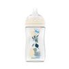 Biberon Anti-Colique DODIE - Motif Bleu - Débit Moyen - 270ml