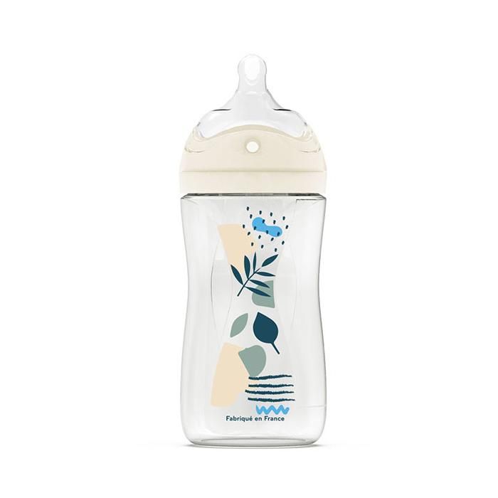 Biberon Anti-Colique DODIE - Motif Bleu - Débit Moyen - 270ml