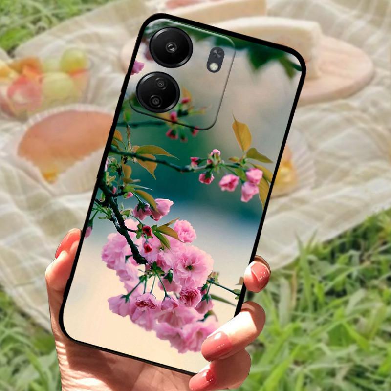 For Redmi 13C 4G Case TPU Silicone Soft Protective Phone Back Cover For Xiaomi Poco C65 Fashion Printing Shockproof Bumper Bags