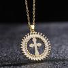 Hip-hop Style Clavicle Chain Men's Cross Necklace Jewelry Niche Design Retro Zircon Jewelry