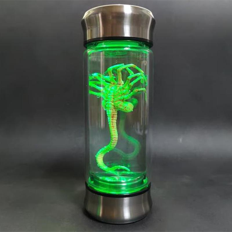 Xenomorph Facehugger Embryo Glowing Jar Movie Prop Replica Decor