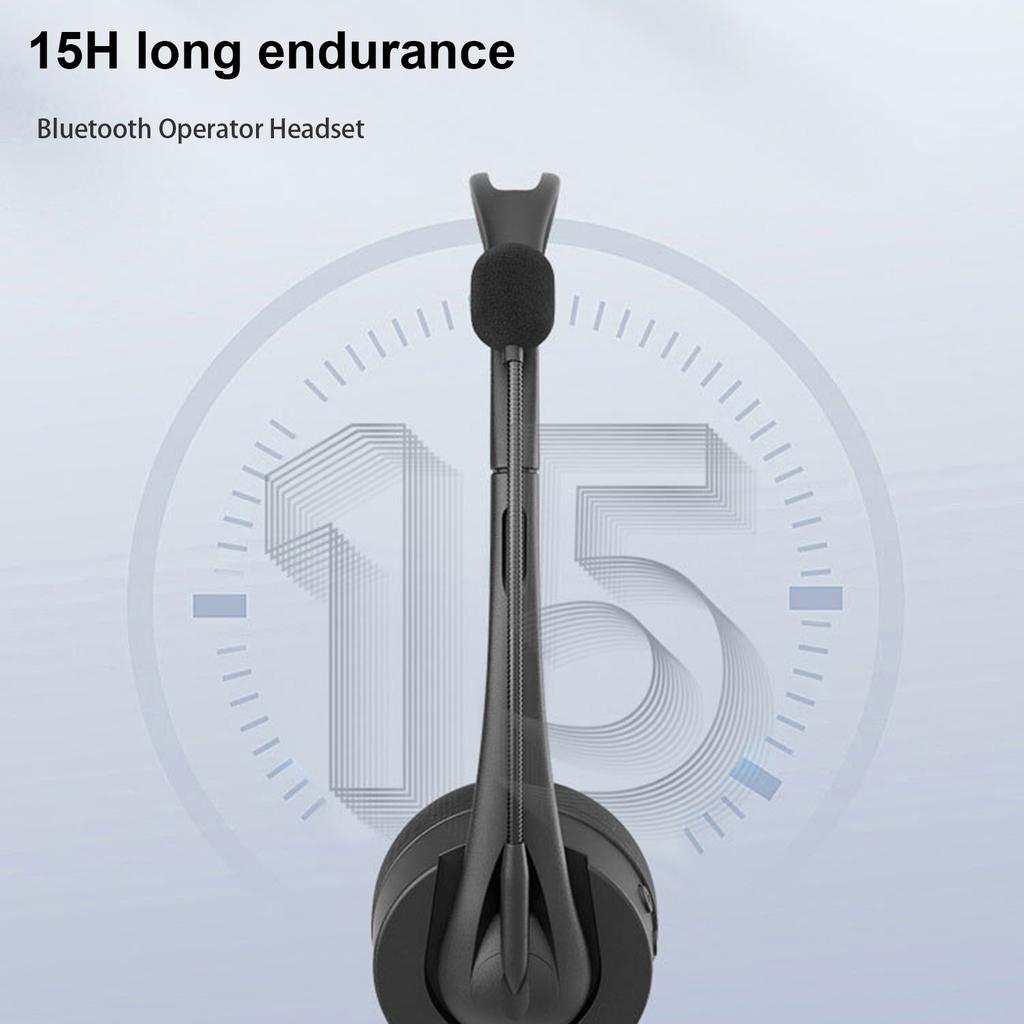 Wireless Headset with Microphone Noise Cancelling Wireless Headset for Work Home/Office/Call Center/PC/Computer/Laptop