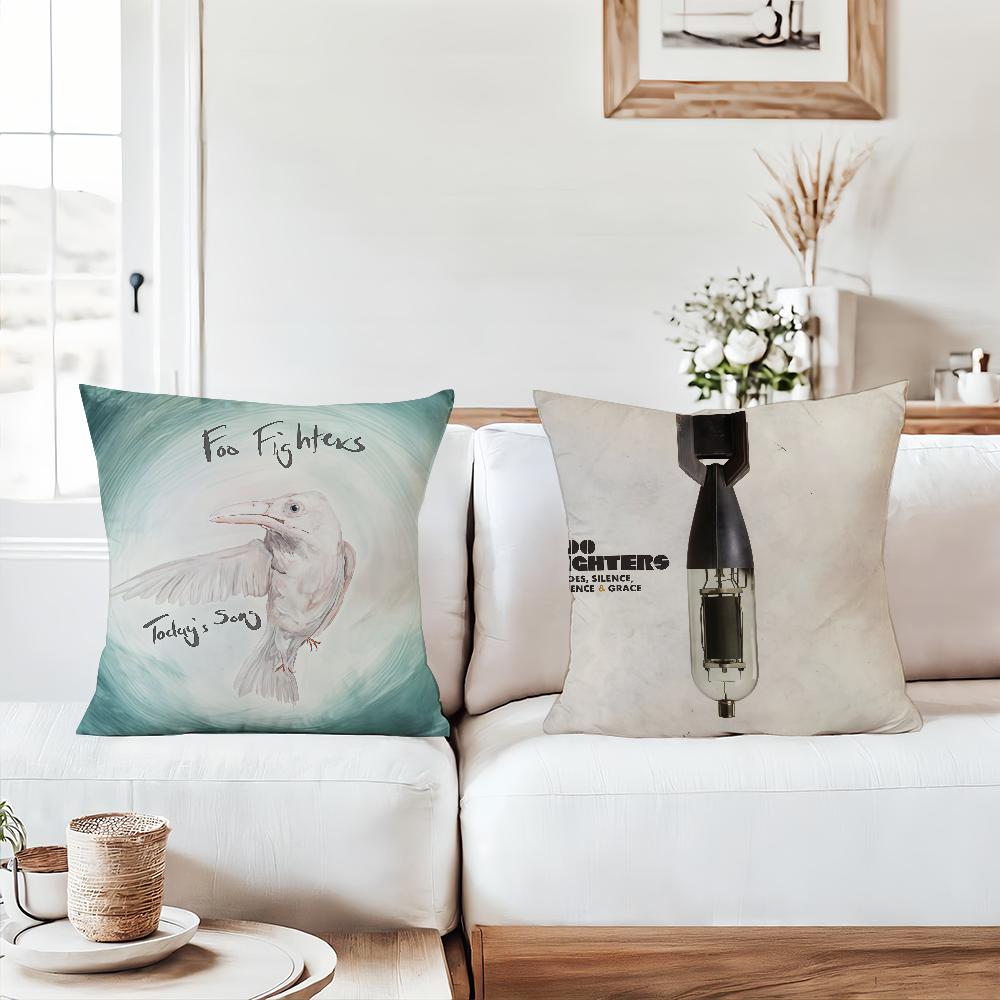 Hot Rock Band F-Foo F-Fighters Pillow Case Office Cushions Suitable For Sofa Car Bedroom Decorative Cushion Cover