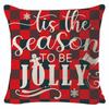 New Christmas Linen Pillow Cover Simple Sofa Pillow Home Printed Cushion Cover
