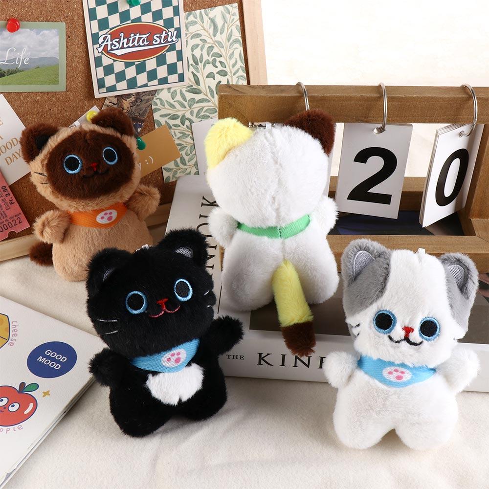 

Мягкая плюшевая кукла-кошка, игрушки, брелок в виде животного, кошки, брелок с плюшевым котом, подарок на день рождения для девочки