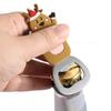 Christmas Magnetic Bottle Opener Santa Snowman Elk Beer Eagle Silicone Stainless Steel Beer Openers Fridge Magnets Kitchen Tools