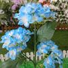 3-Head Solar Hydrangea Flower Garden Light with Colorful LEDs Waterproof Outdoor Stake Lamp