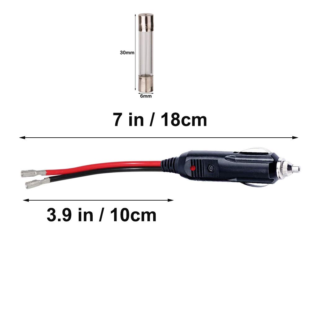 GTIWUNG 2 Pcs Cigarette Lighter /24V Cigarette Lighter Extension Cable Cigarette Lighter Extension Cord
