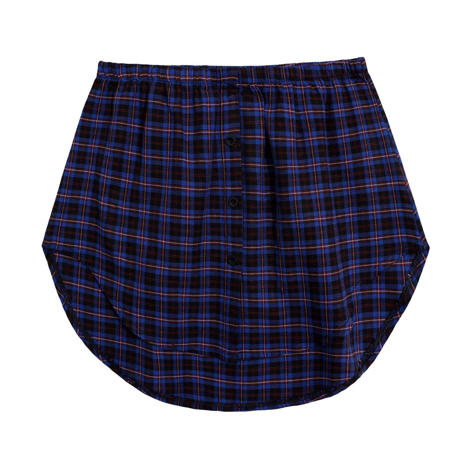 

Женская мода внутренний наборный ложный подол повседневная клетчатая пуговица полуюбка низ M