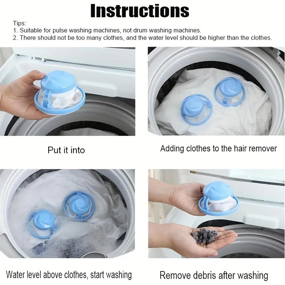 5pcs Removable Laundry Ball Cleaning Hair Collection Fine Mesh Reusable Washing Machine Special Stirring Filter Washing Balls