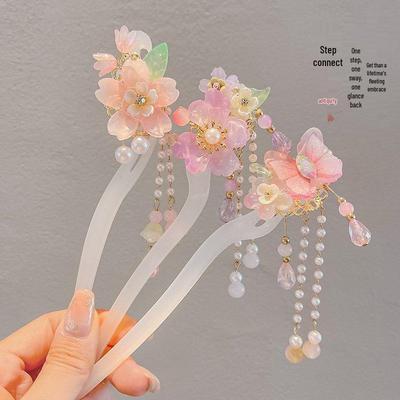 Antike Hanfu Quasten Haarnadeln für Mädchen - Chinesische Kostüm Haaraccessoires