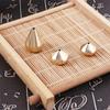 Portable Brass Incense Holder for Home Office Teahouse Water Drop Shape Temples Buddhism Sandalwood Coil Base Incense Base