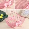 Rack Storage Basket Pink Desktop Finishing Cosmetics Jewelry Container