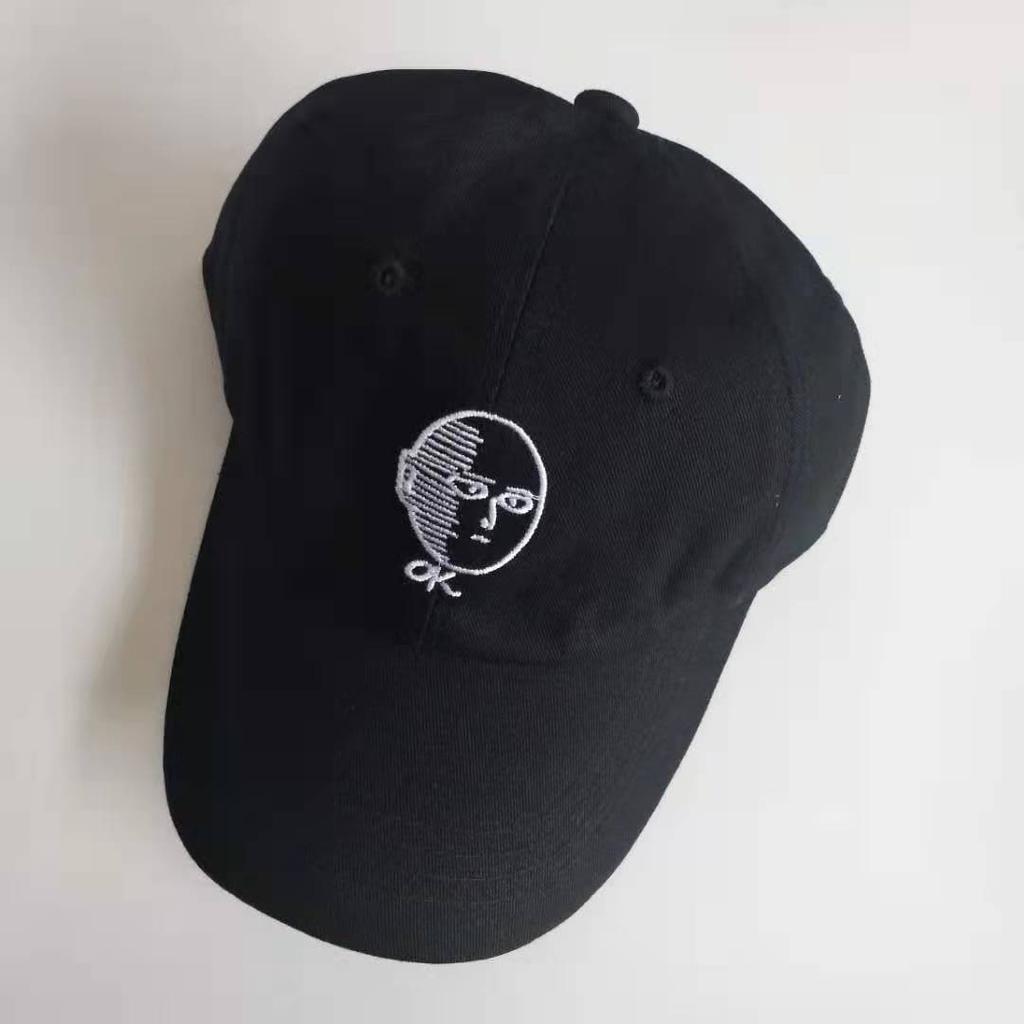 Popular One Punch Superman Anime Embroidery OK Saitama Teacher Baseball Cap Men's and Women's Peaked Cap Versatile Bent Hat