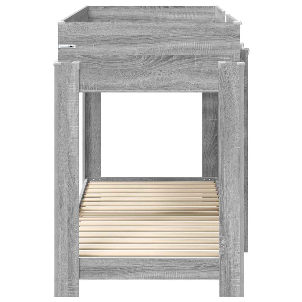 Bunk Bed for Kids Grey Sonoma 75 x 190 cm Particleboard
