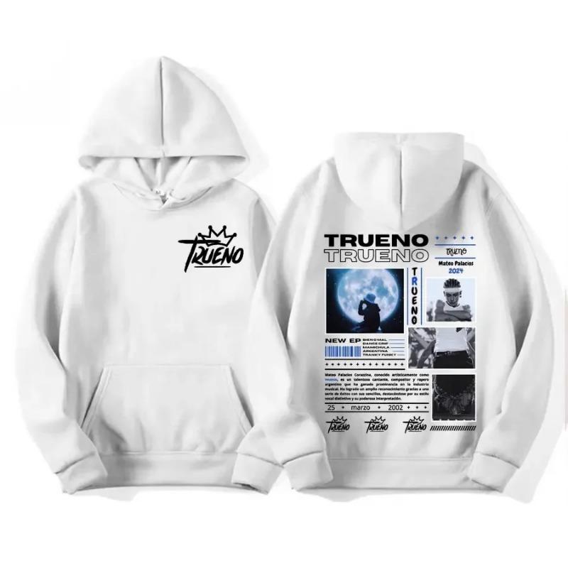 Rapper Trueno Pattern Hoodie Men's Hip Hop Fashion Retro Sportswear Harajuku Cool Casual Hoodie Street Wear