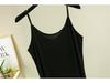 Women's Summer Modal Slim Fit Tank Dress with Double Shoulder Straps and Side Slit